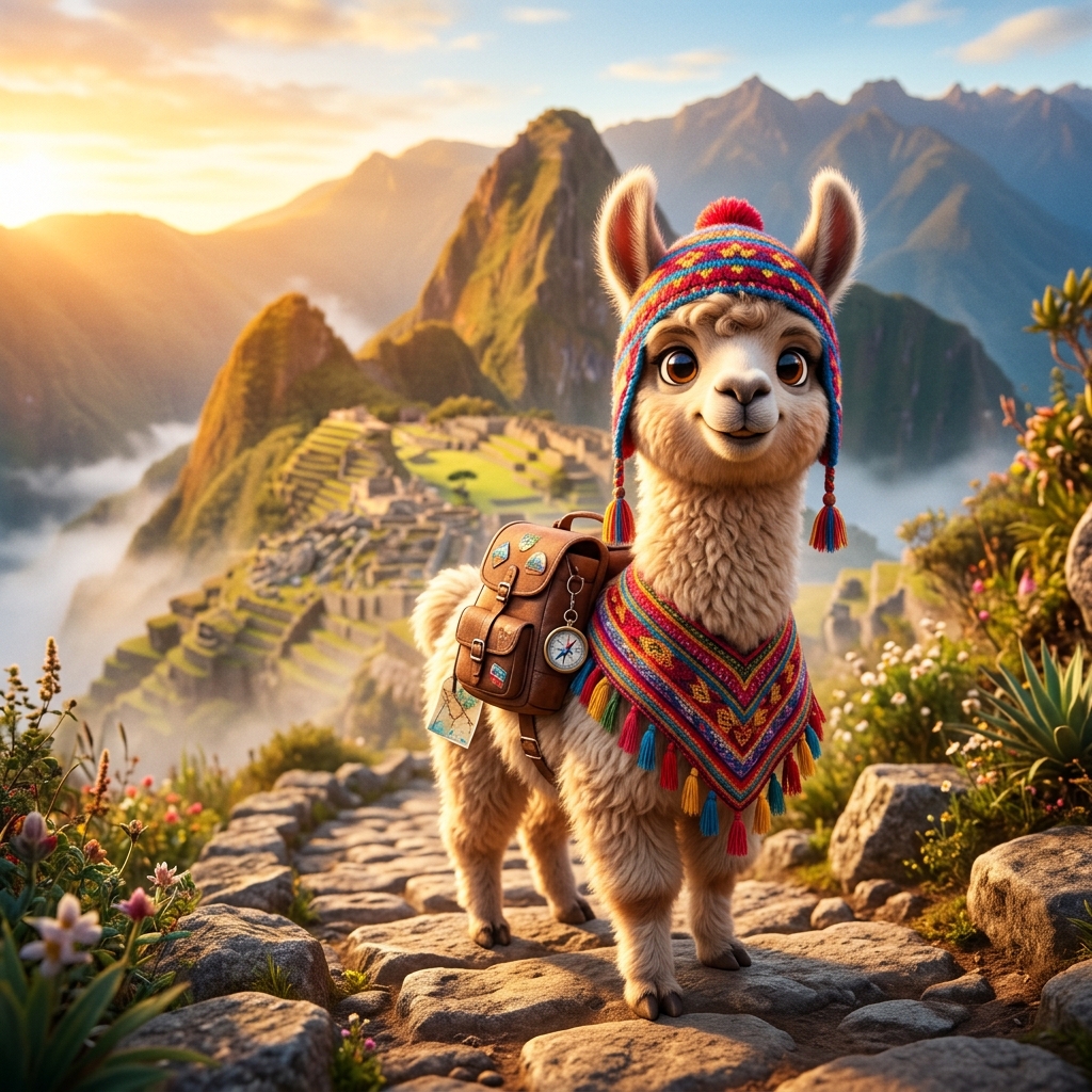 Llama Exploradora Pixar
